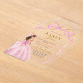 Quinceanera Acrylic Invitation Acryl Uitnodigingen (Laagn)