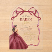 Quinceanera Acrylische Uitnodiging (Voorkant)