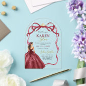 Quinceanera Acrylische Uitnodiging (Insitu (Huwelijk))