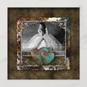 Quinceanera Afstudeerder Sweet 16  Suede Foto Kaart