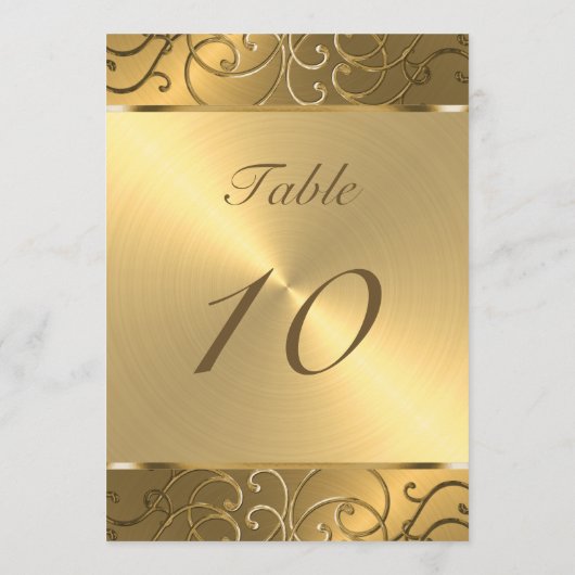 Quinceanera All Gold Filigree Swirl Border Kaart (Achterkant)