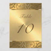 Quinceanera All Gold Filigree Swirl Border Kaart (Voorkant)