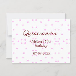 Quinceanera anos 15e verjaardag naam toevoegen roz briefkaart