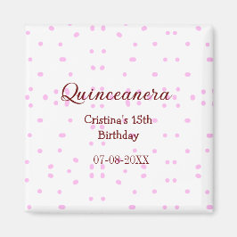 Quinceanera anos 15e verjaardag naam toevoegen roz magneet