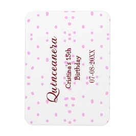 Quinceanera anos 15e verjaardag naam toevoegen roz magneet