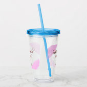 Quinceanera anos 15e verjaardag voeg naam textuur acryl drinkbeker (Links)