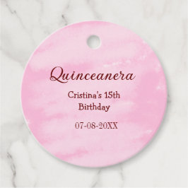 Quinceanera anos 15e verjaardag voeg naam textuur  bedankjes labels
