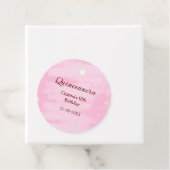 Quinceanera anos 15e verjaardag voeg naam textuur  bedankjes labels (In situ)