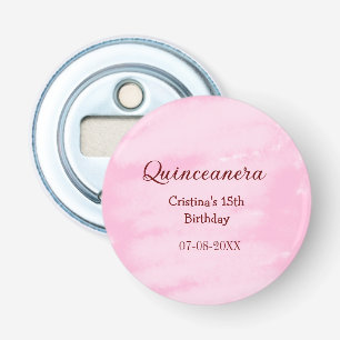 Quinceanera anos 15e verjaardag voeg naam textuur button flesopener