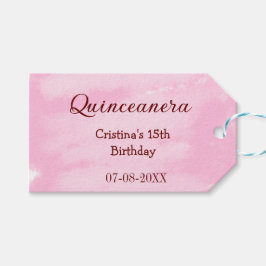 Quinceanera anos 15e verjaardag voeg naam textuur  cadeaulabel