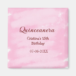 Quinceanera anos 15e verjaardag voeg naam textuur  magneet