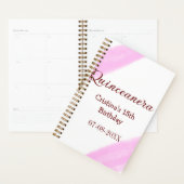 Quinceanera anos 15e verjaardag voeg naam textuur  planner (Display)