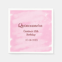 Quinceanera anos 15e verjaardag voeg naam textuur  servet