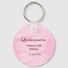 Quinceanera anos 15e verjaardag voeg naam textuur  sleutelhanger
