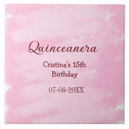 Quinceanera anos 15e verjaardag voeg naam textuur  tegeltje