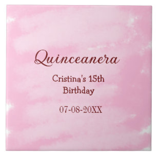 Quinceanera anos 15e verjaardag voeg naam textuur  tegeltje