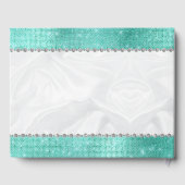 Quinceañera Aqua Diamond Sparkle Glitter Gastenboek (Achterkant)
