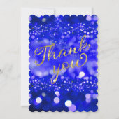 Quinceañera Azul Real y Oro Kaart (Achterkant)