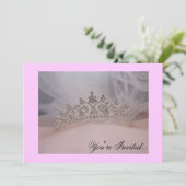 Quinceanera/B-daagse uitnodiging (Staand voorkant)
