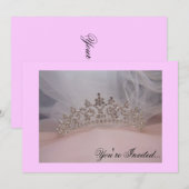 Quinceanera/B-daagse uitnodiging (Voorkant / Achterkant)