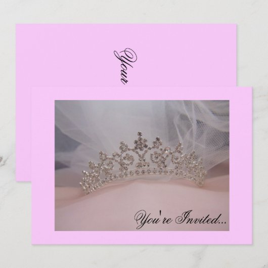 Quinceanera/B-daagse uitnodiging (Voorkant / Achterkant)