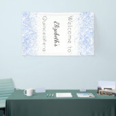 Quinceanera baby blauw wit welkom spandoek (Beurs)