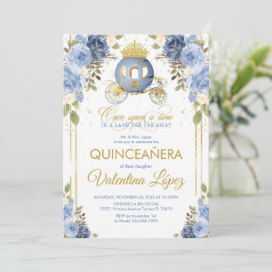 Quinceañera Baby Blauwe Bloemenkleed Cinderella Co Kaart