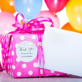 Quinceanera baby blue Silver Glitter Dank u Ronde Sticker