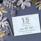 Quinceanera baby blue Silver, met uitzondering van Notitiekaartje