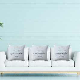 Quinceanera baby blue zilverglitter tiara kussen