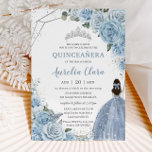 Quinceañera Baby Soft Blue Floral Princess 15 Años Kaart<br><div class="desc">Pas deze mooie quinceañera-uitnodiging gemakkelijk en snel aan met eigen tekst. Druk op de knop Aanpassen om de stijl en plaatsing van de tekst verder te herschikken en te formatteren. Overeenkomende objecten in de winkel! c) De Happy Cat Studio</div>