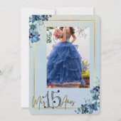 Quinceañera bedankkaart kaart (Achterkant)