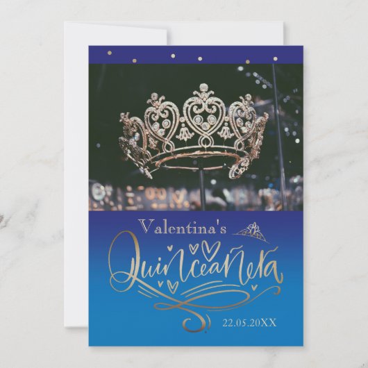 Quinceañera bedankt je kaart sjabloon (Voorkant)