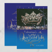 Quinceañera bedankt je kaart sjabloon (Voorkant / Achterkant)