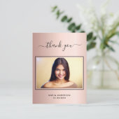 Quinceanera bedankt u voor uw eigen foto-roos goud briefkaart (Staand voorkant)