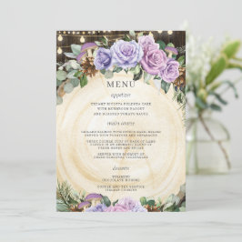 Quinceañera Betoverd Bos Paarse Bloemen Menu