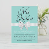 Quinceanera Birthday Blue Elegant Kaart (Staand voorkant)