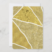 Quinceañera Birthday Diamond Glam Zwart Goud Kaart (Achterkant)