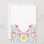 Quinceanera Birthday Fiesta Floral Mexicaans Kaart (Achterkant)