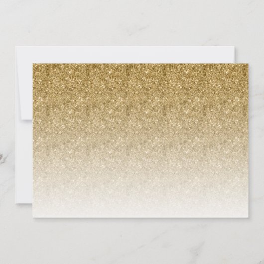 Quinceanera Birthday Gold Glitter Fotouitnodiging Kaart (Achterkant)