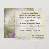 Quinceanera Birthday Mass Dandelion Kaart (Voorkant / Achterkant)