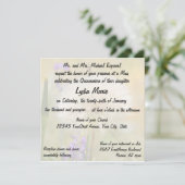 Quinceanera Birthday Mass Dandelion Kaart (Staand voorkant)