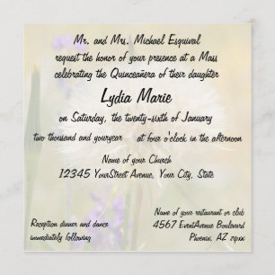 Quinceanera Birthday Mass Dandelion Kaart