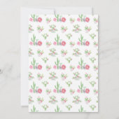 Quinceanera Birthday Party Fiesta Cactus Invite 15 Kaart (Achterkant)