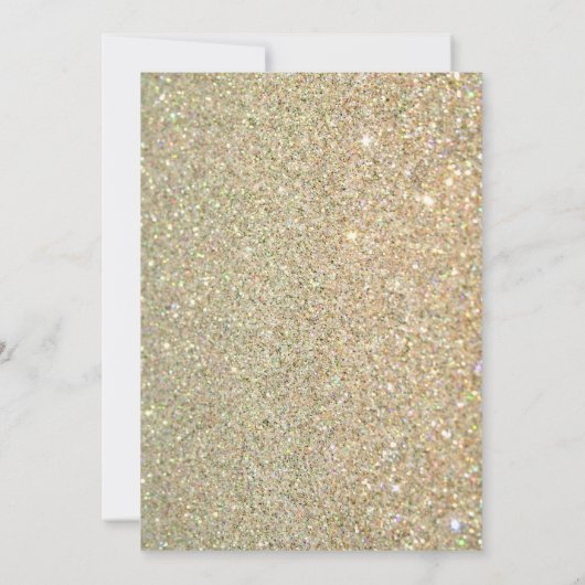 Quinceanera Birthday | Roze Floral Gold Gliters Kaart (Achterkant)