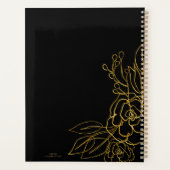 Quinceanera Black Gold Photo Notitieboek Planner (Achterkant)