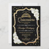 Quinceanera - Black Gold White Kaart (Voorkant)