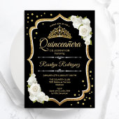 Quinceanera - Black Gold White Kaart