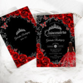 Quinceanera Black Red Silver Kaart