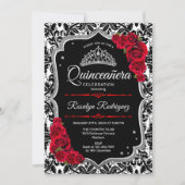 Quinceanera - Black Red Silver Kaart (Voorkant)